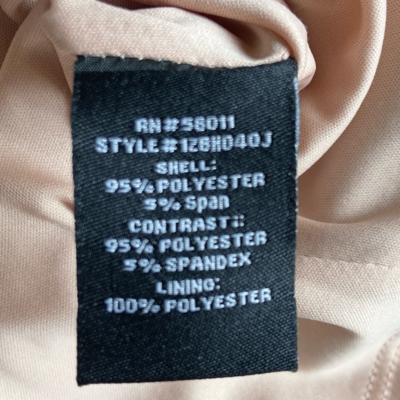 JAX Nude Black Color Block Sheath Dress NWT Rose Gold Studs Sleeveless Size 4 - Picture 8 of 9